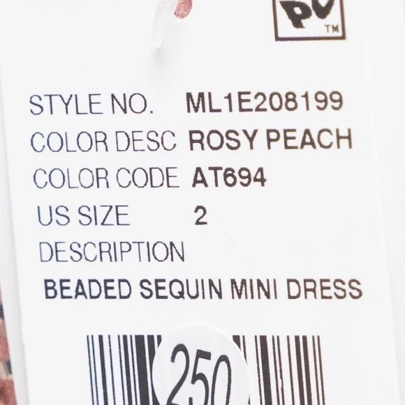 Liv Foster -  Rosy Peach Sequin Draped Plunge V-Neck Mini Dress‎ - Picture 15 of 15